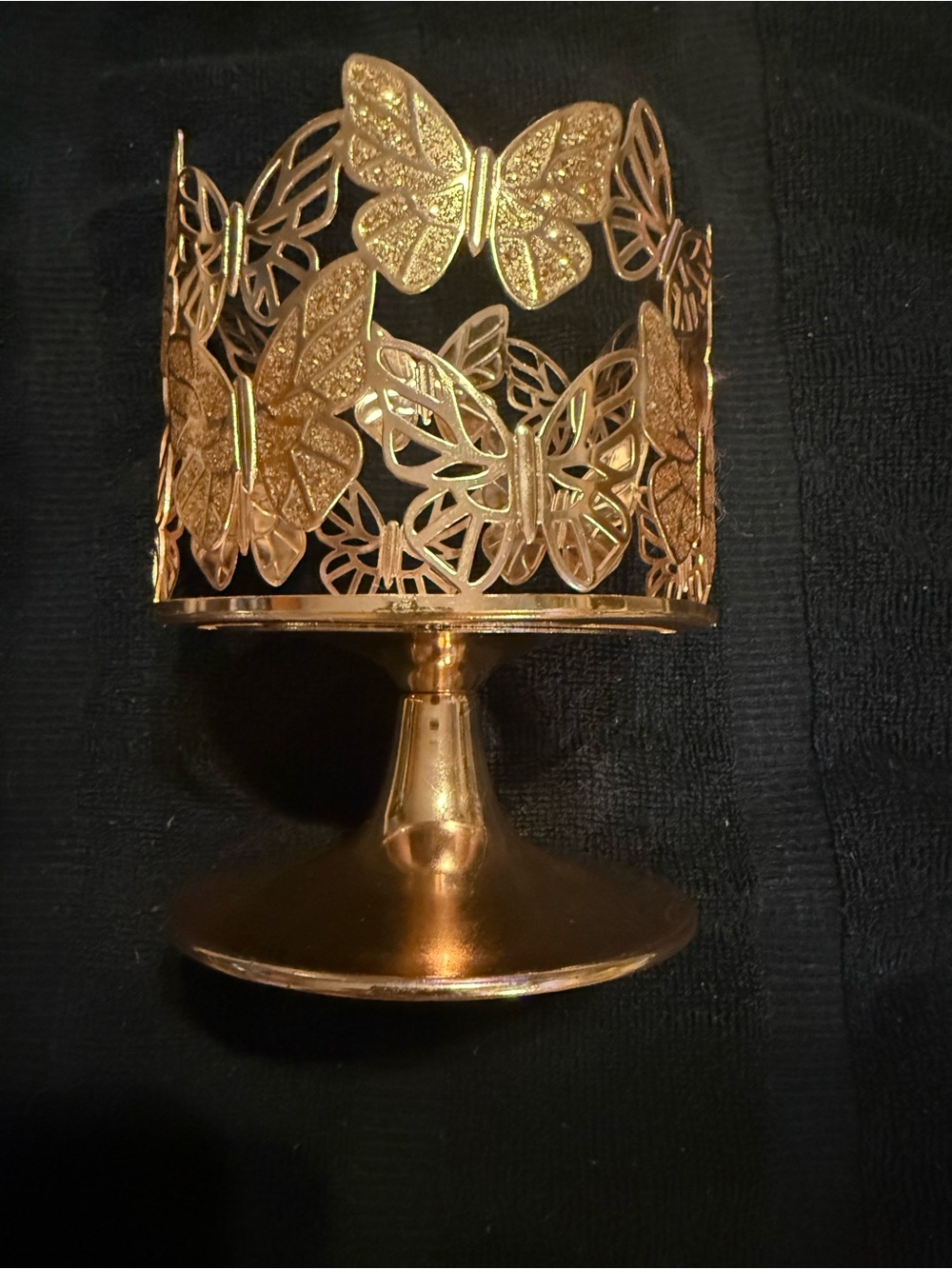 Bath & Body Works Gold Butterfly Pedestal Candle Holder